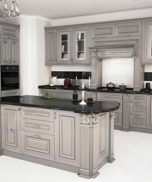 Кухня 028 Патина Серебро