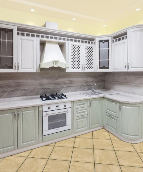 Кухня 023 Патина Серебро